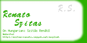 renato szitas business card