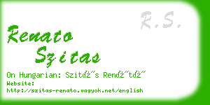 renato szitas business card